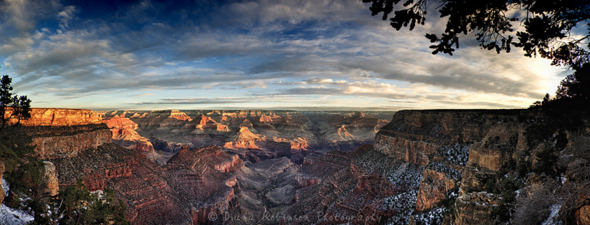 Grand Canyon in Winter at Sunset