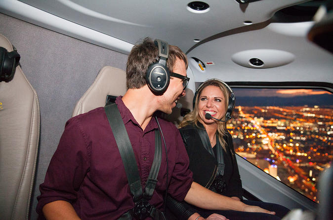 Couple in a Helicopter over Las Vegas